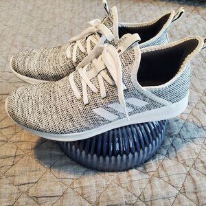 NEW Adidas White/Black Cloudfoam Pure Sneaker Womens 8.5